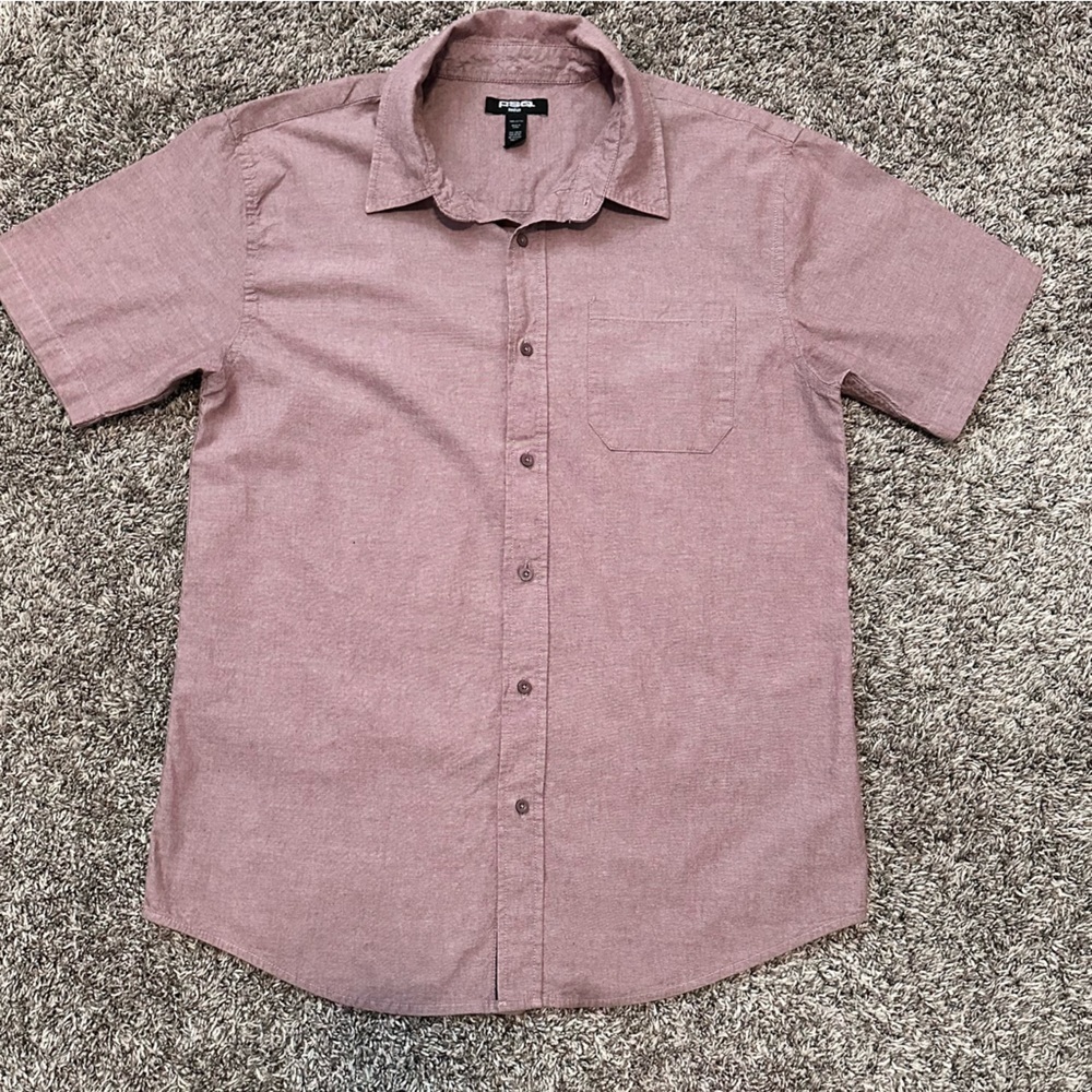 RSQ Men's Mauve Casual Button-Down Shirt size medium - Picture 1 of 6